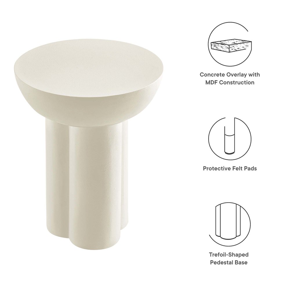Caspian Round Concrete Side Table. Picture 2