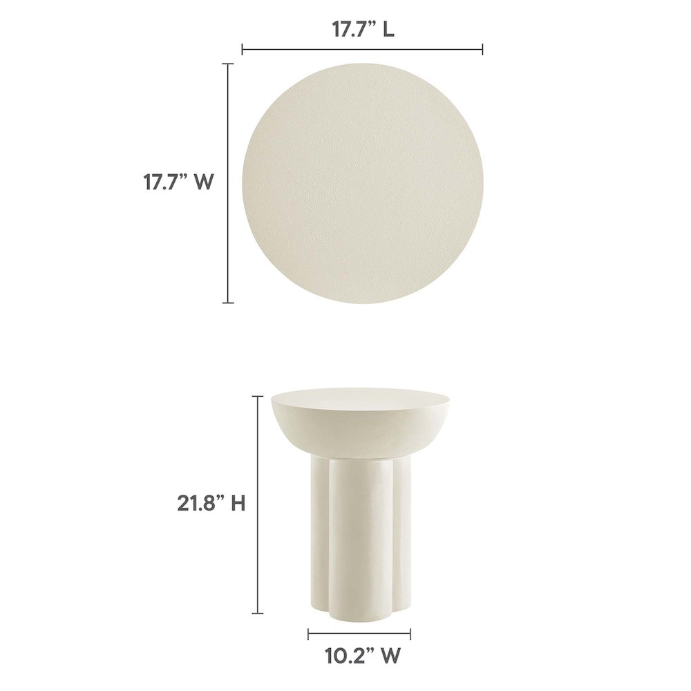 Caspian Round Concrete Side Table. Picture 3