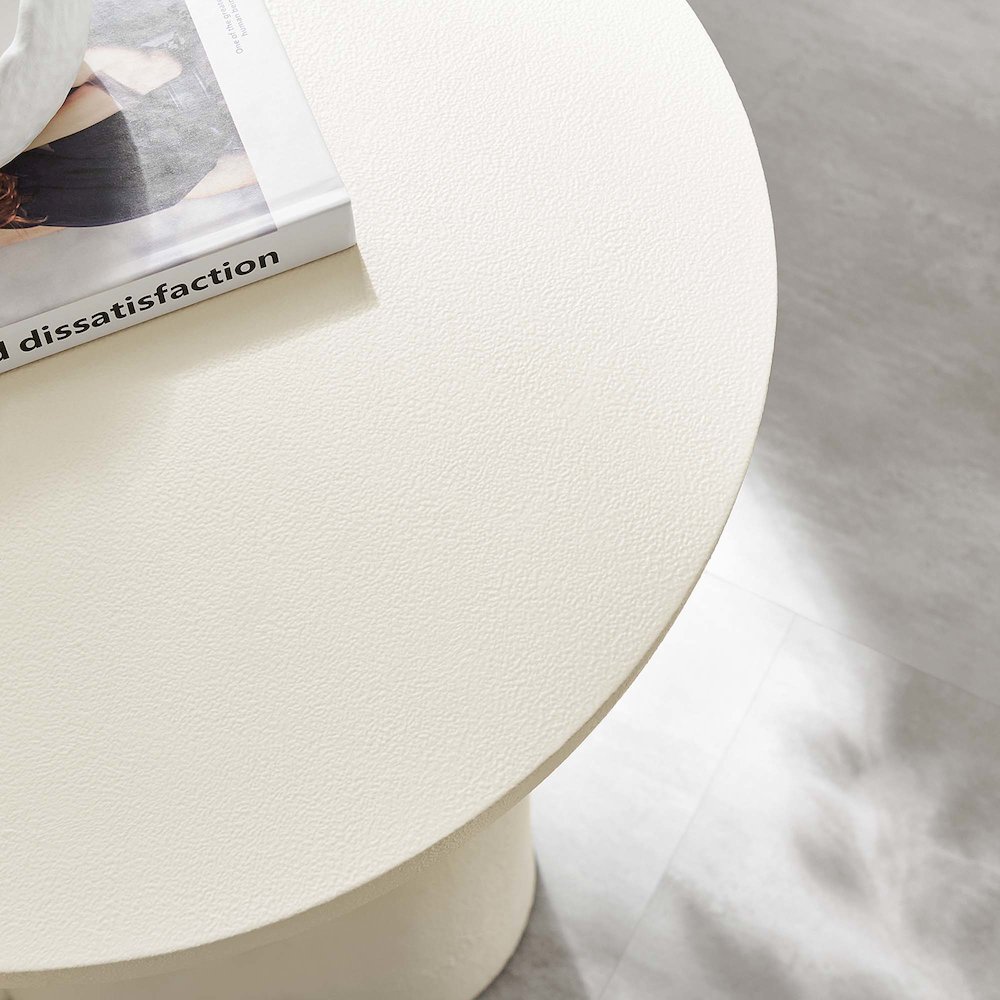 Caspian Round Concrete Side Table. Picture 9