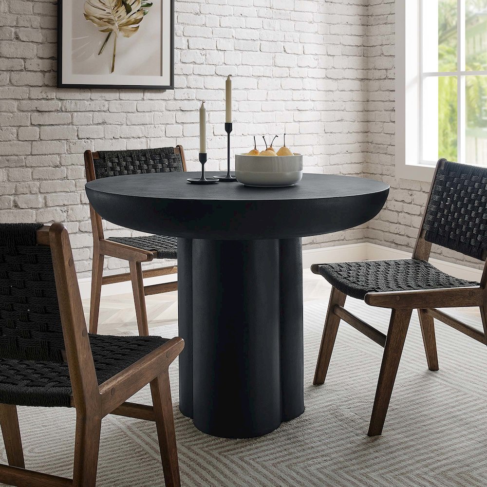 Caspian 40" Round Concrete Dining Table. Picture 8