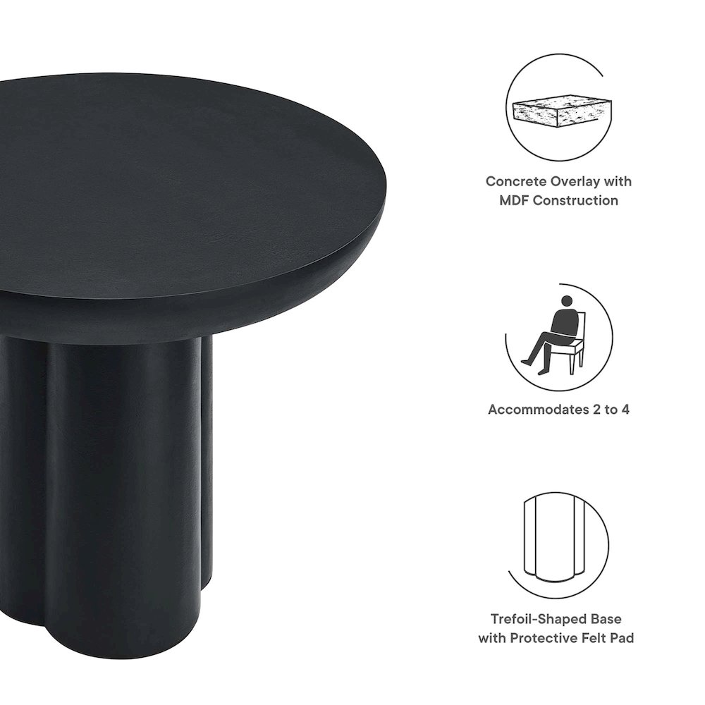Caspian 40" Round Concrete Dining Table. Picture 2