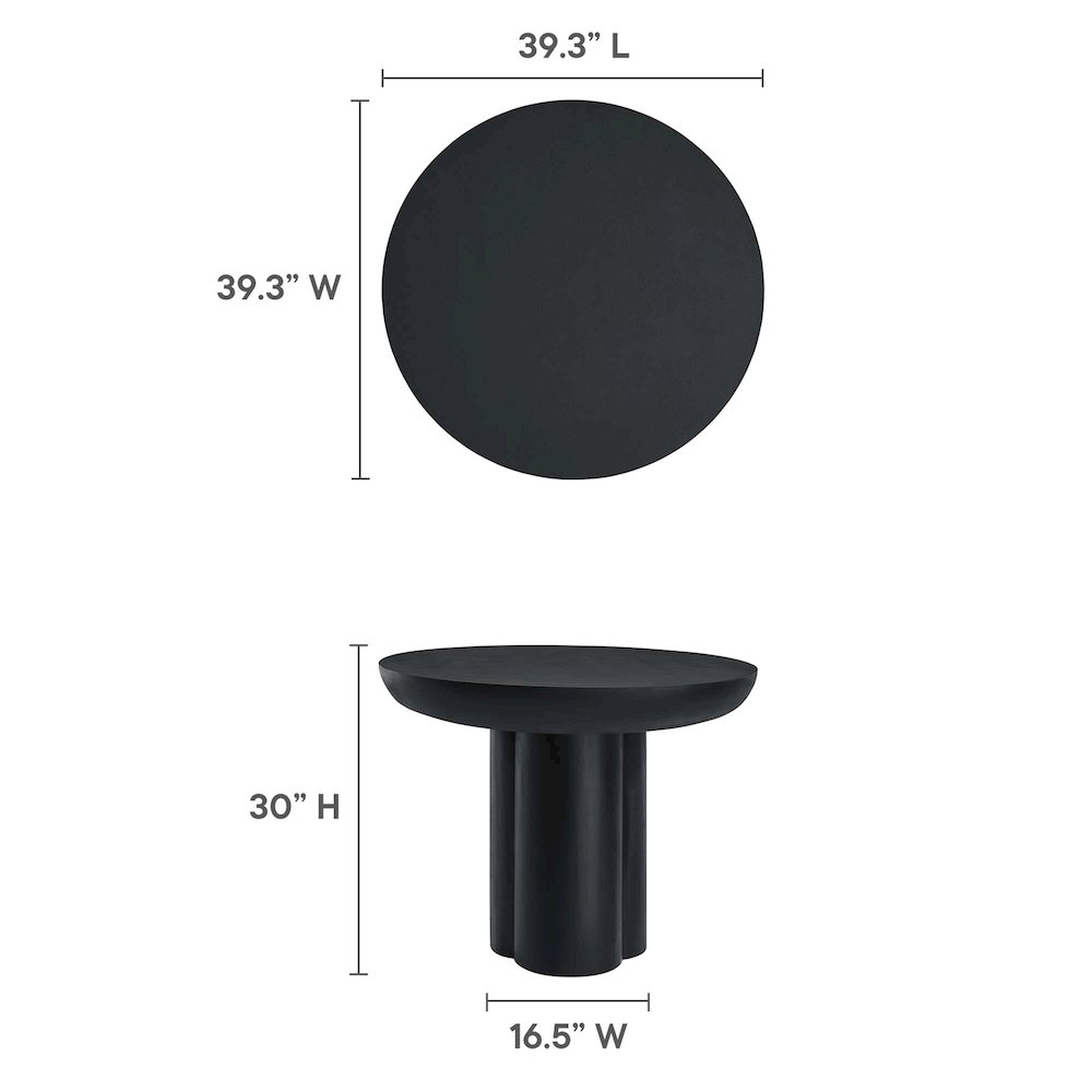 Caspian 40" Round Concrete Dining Table. Picture 3