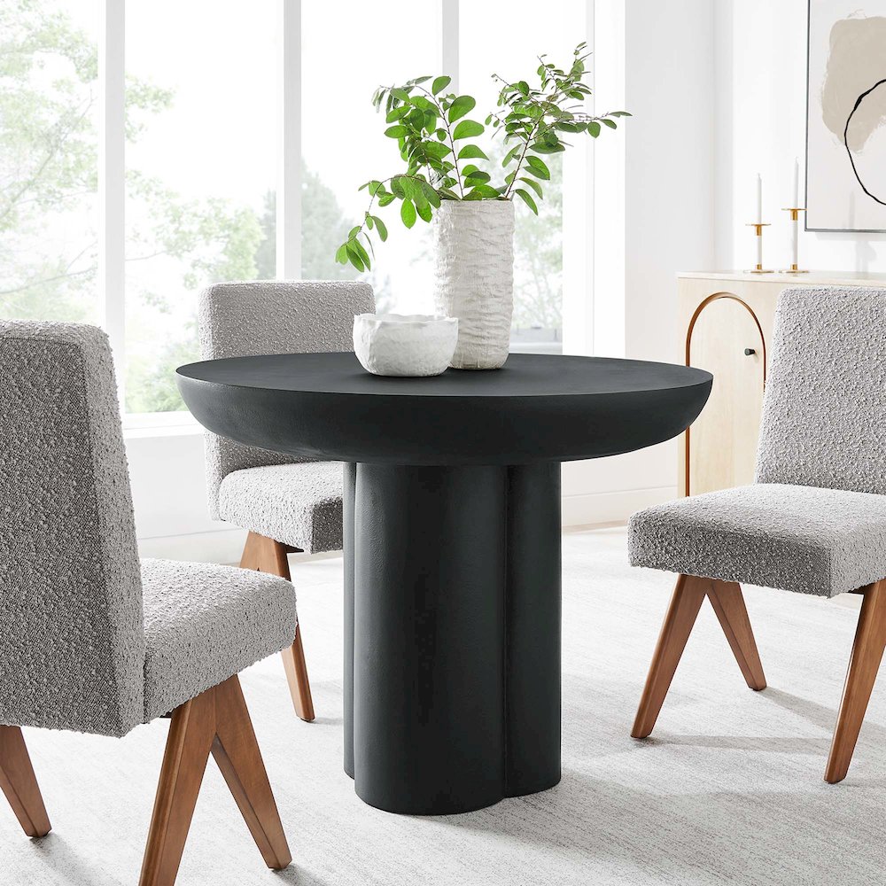 Caspian 40" Round Concrete Dining Table. Picture 10