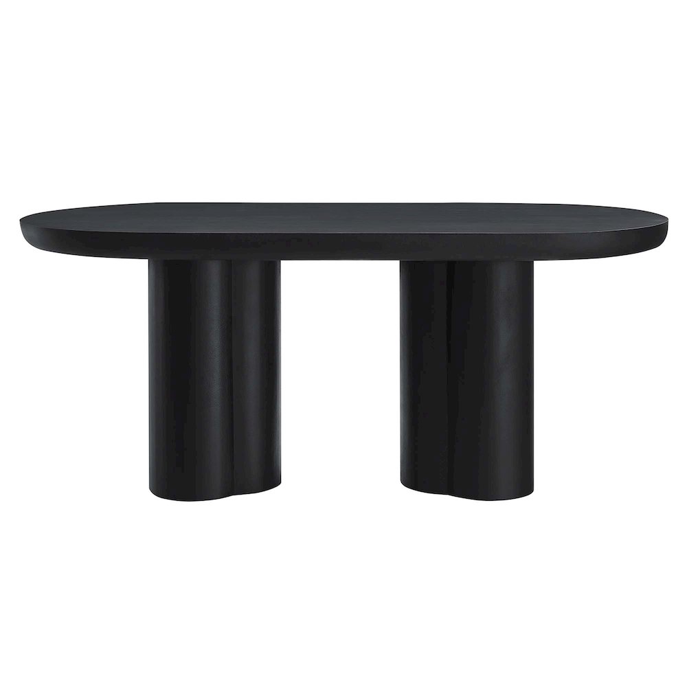 Caspian 72" Oval Concrete Dining Table. Picture 1