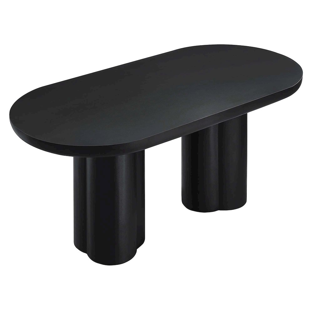 Caspian 72" Oval Concrete Dining Table. Picture 4