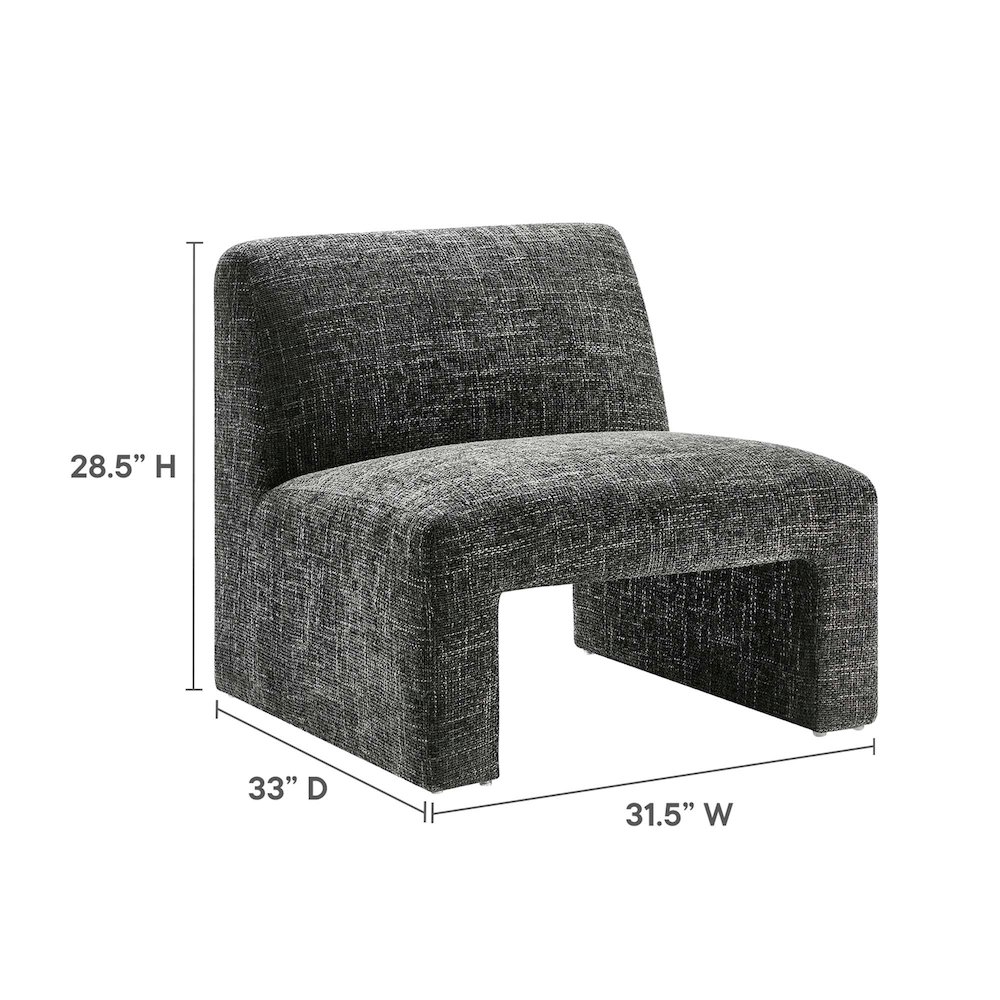 Amita Chenille Upholstered Accent Chair. Picture 3