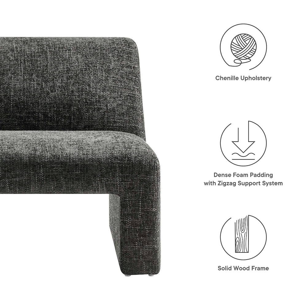 Amita Chenille Upholstered Accent Chair. Picture 2