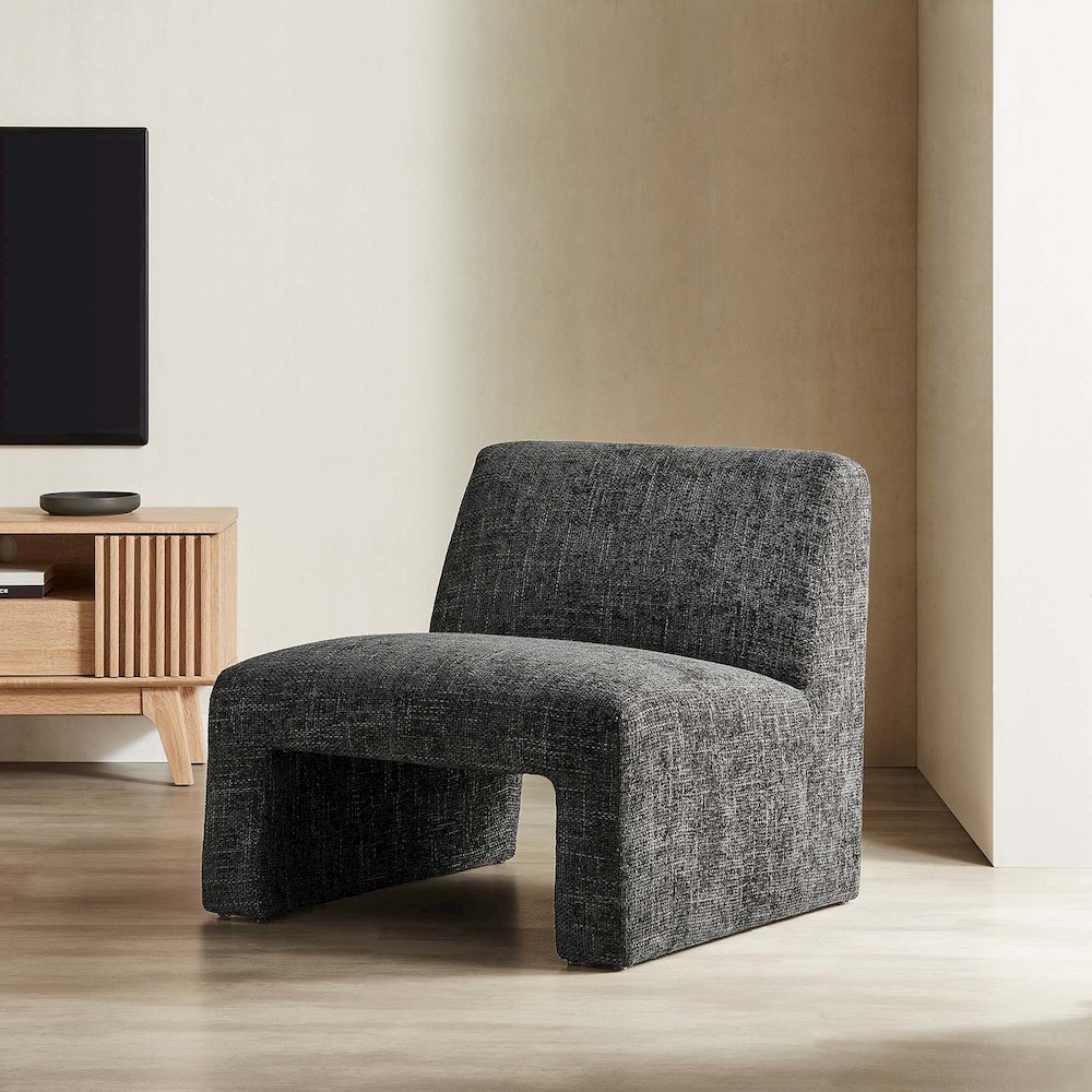 Amita Chenille Upholstered Accent Chair. Picture 8