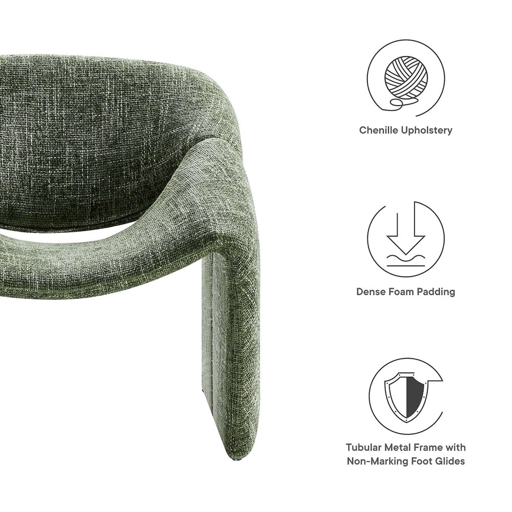 Vivi Chenille Upholstered Accent Chair. Picture 2