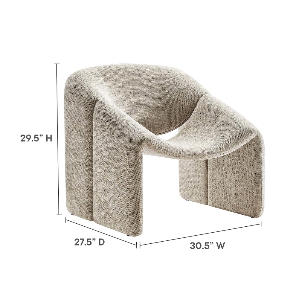 Vivi Chenille Upholstered Accent Chair. Picture 3