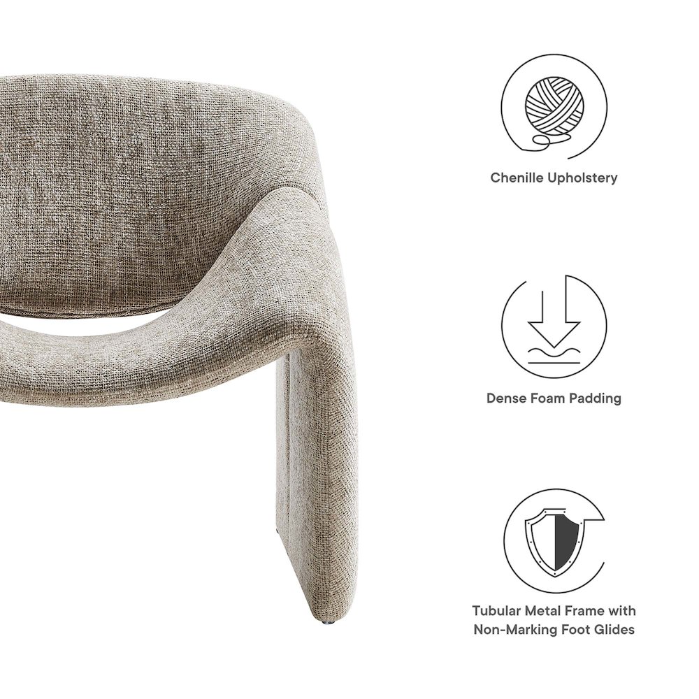 Vivi Chenille Upholstered Accent Chair. Picture 2