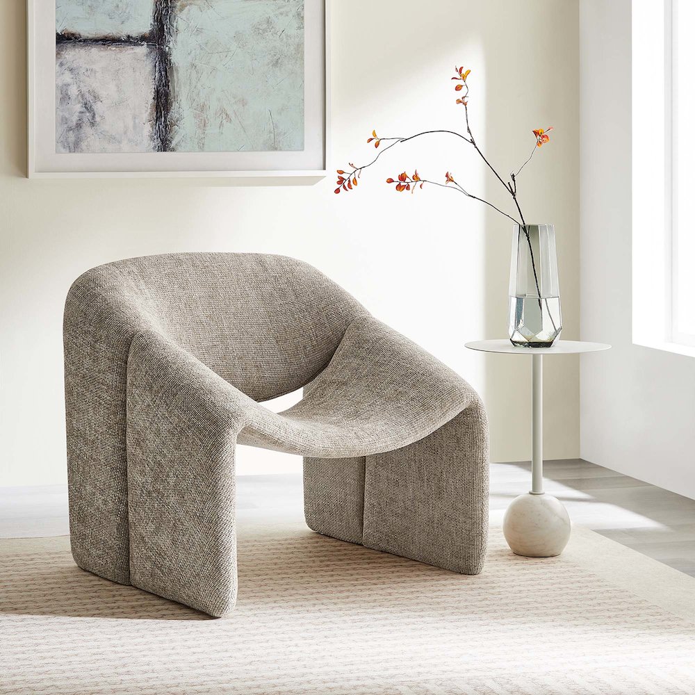 Vivi Chenille Upholstered Accent Chair. Picture 8