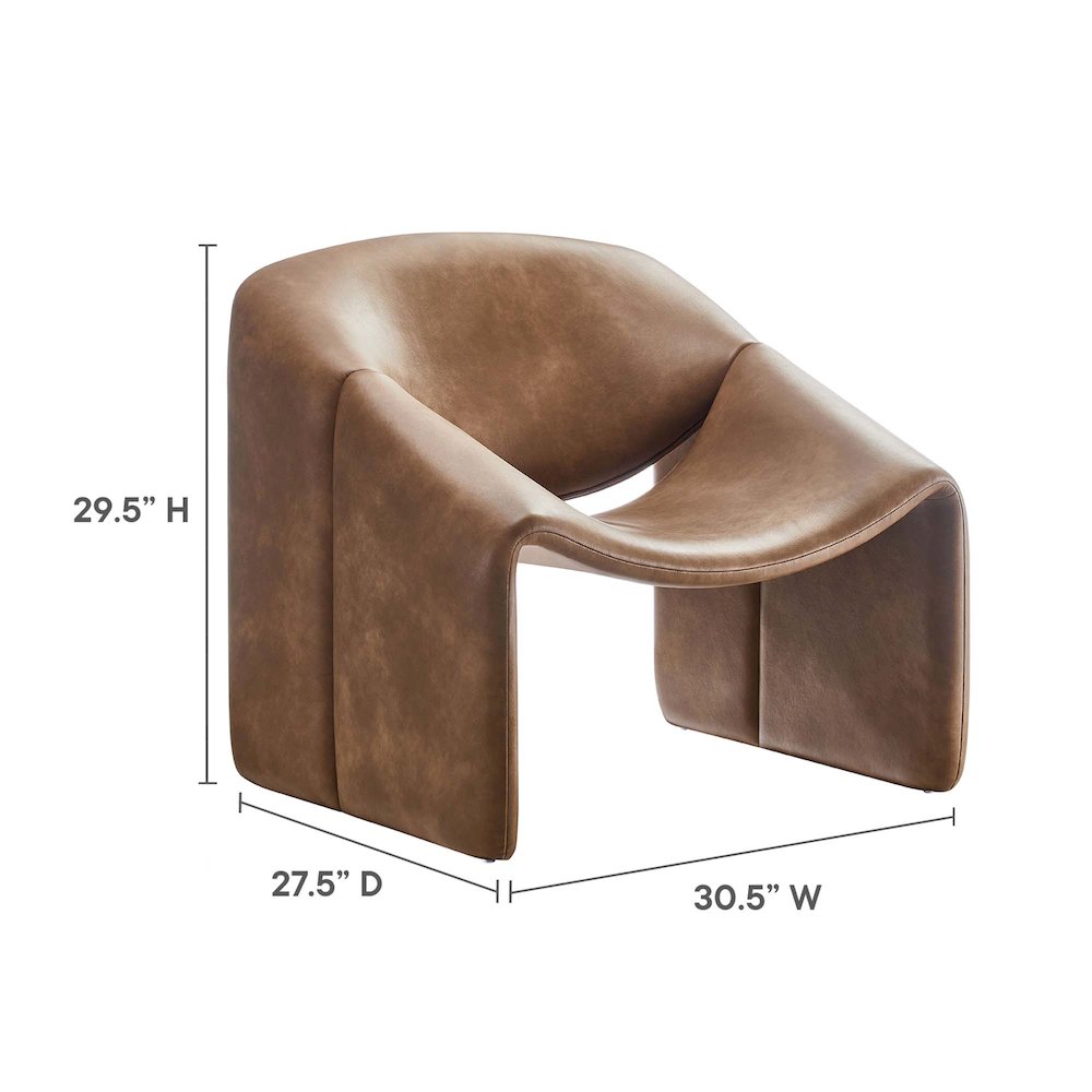 Vivi Vegan Leather Accent Chair. Picture 3
