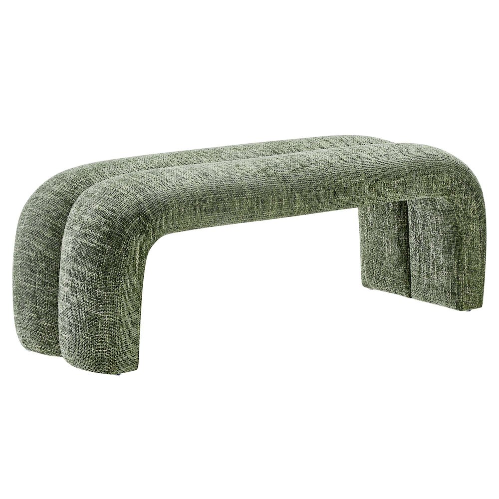 Dax 50.5" Chenille Upholstered Accent Bench. Picture 1