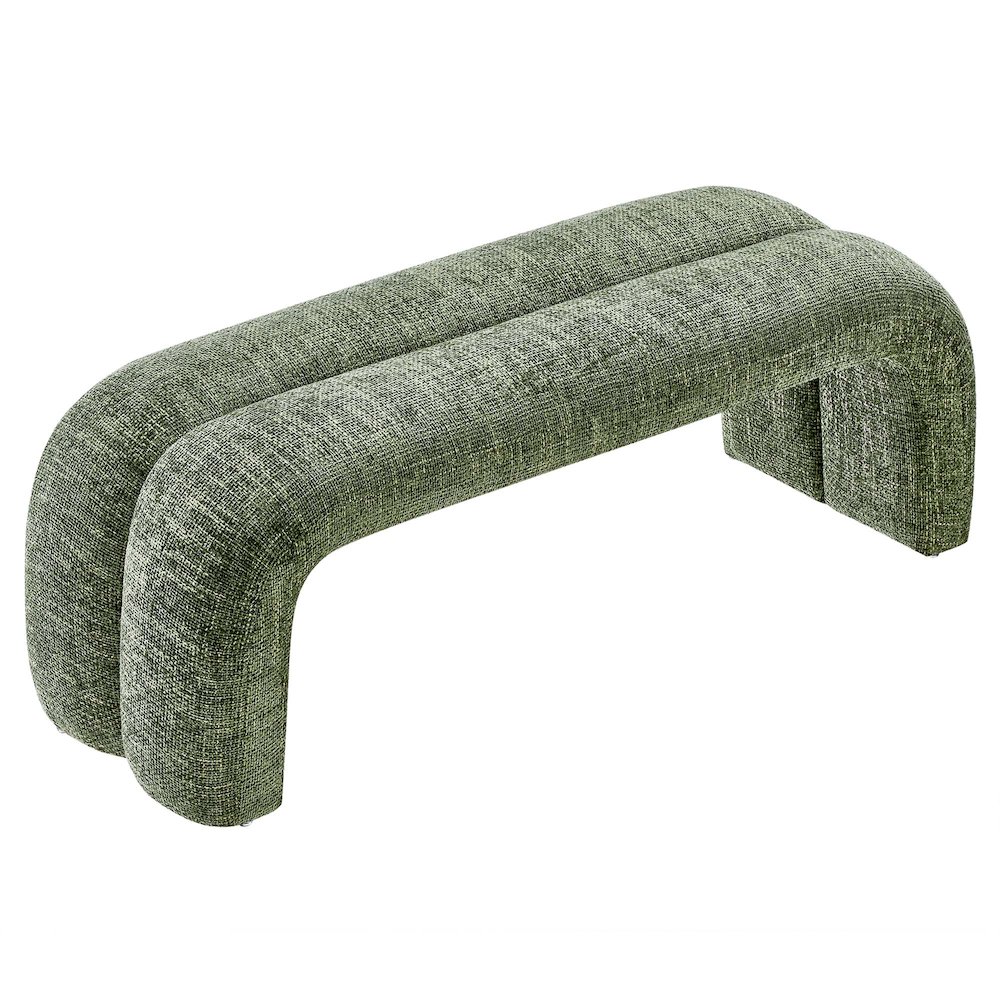 Dax 50.5" Chenille Upholstered Accent Bench. Picture 5