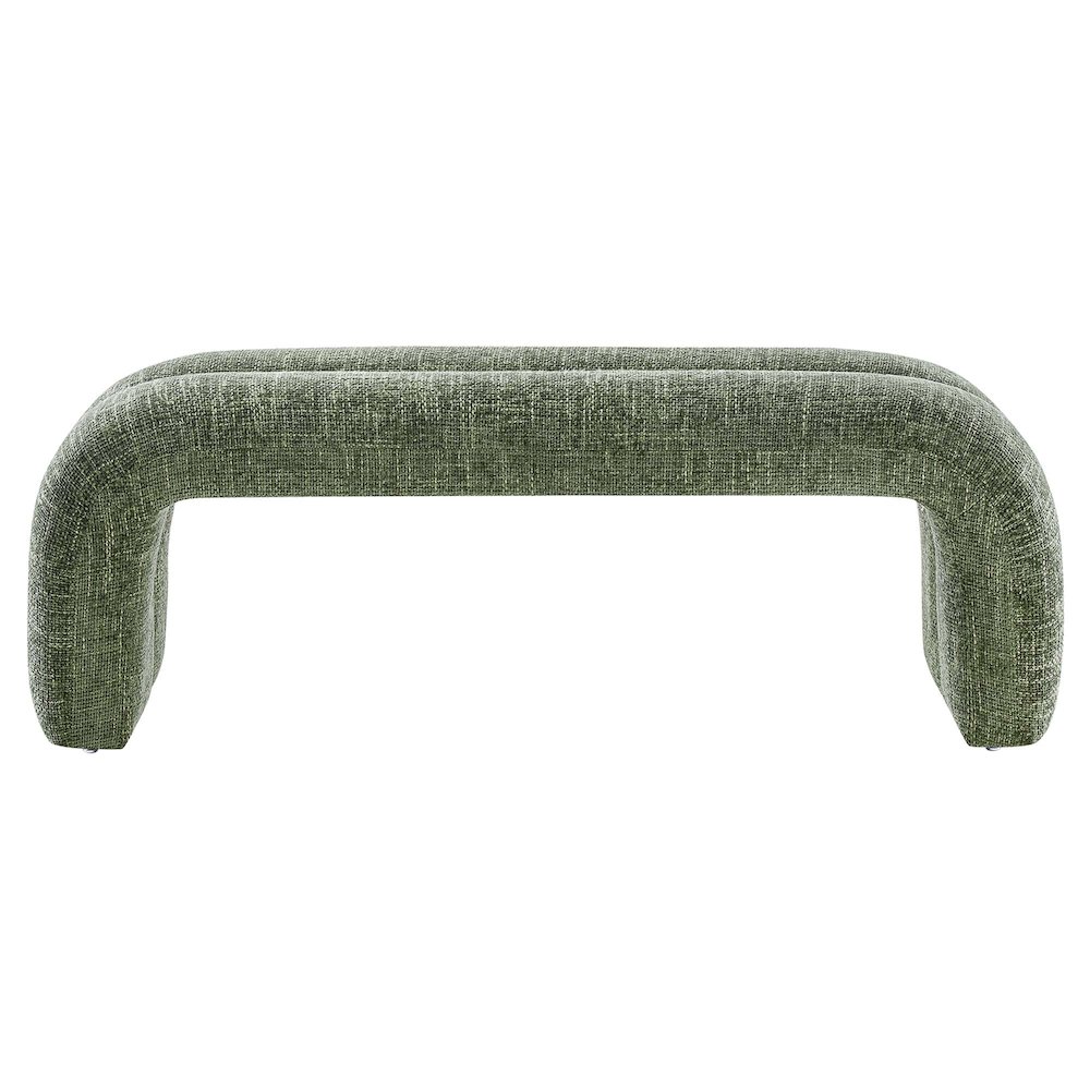 Dax 50.5" Chenille Upholstered Accent Bench. Picture 6