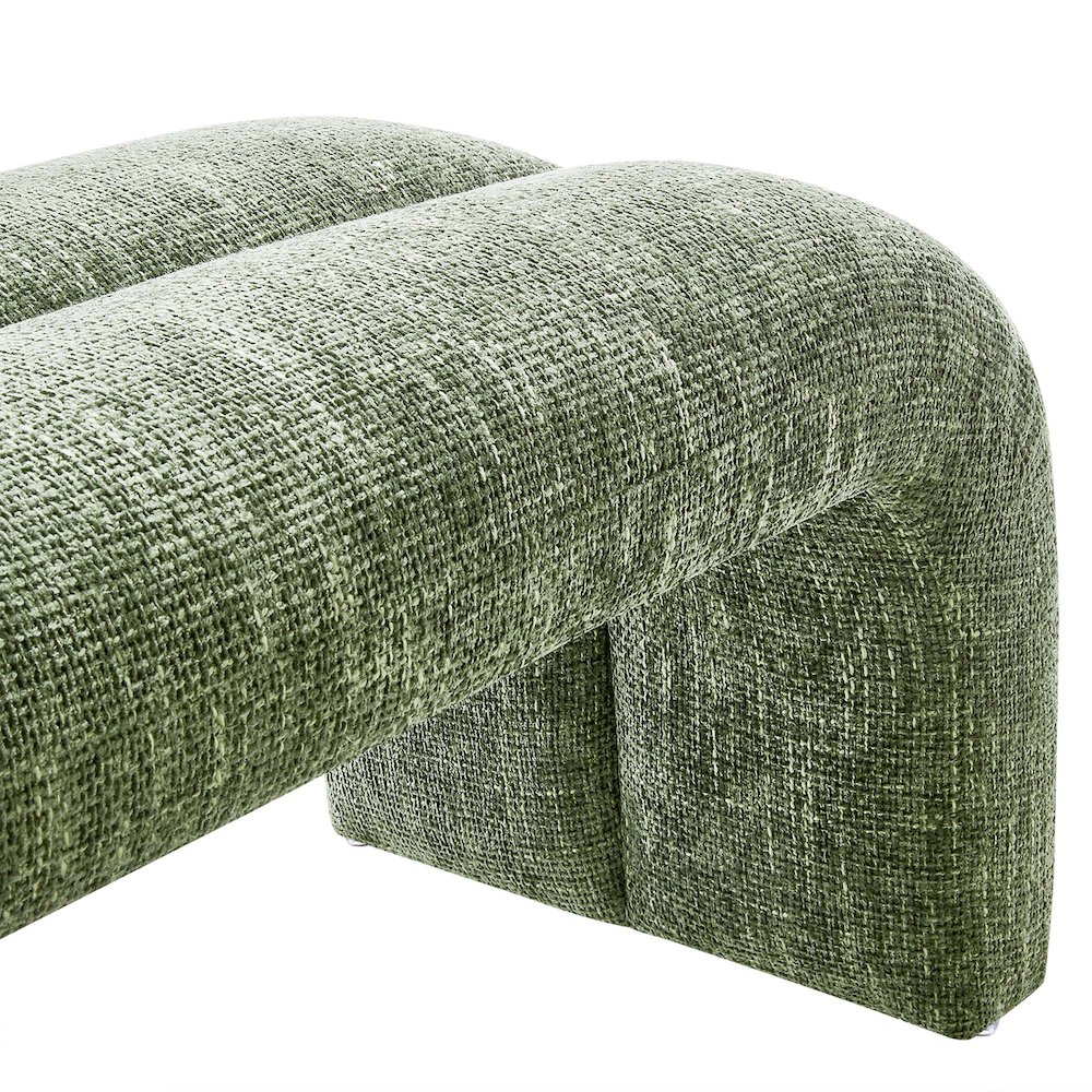 Dax 50.5" Chenille Upholstered Accent Bench. Picture 7