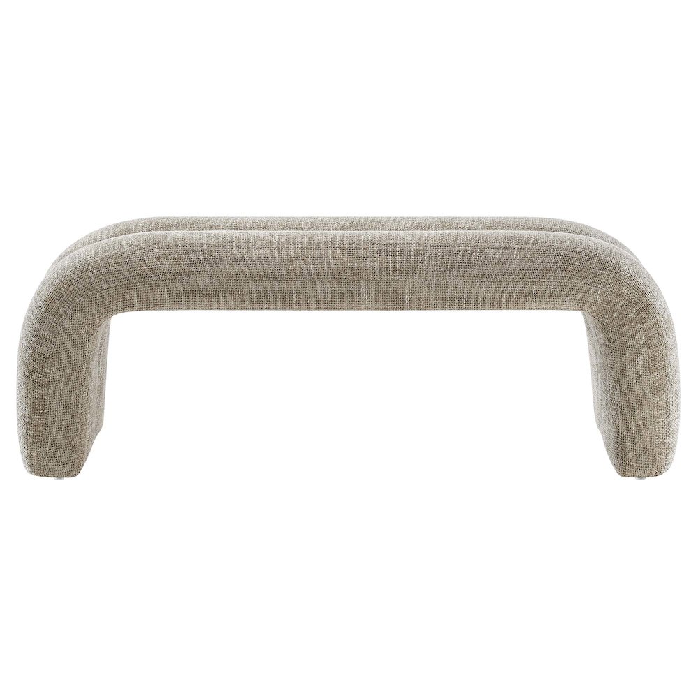 Dax 50.5" Chenille Upholstered Accent Bench. Picture 6