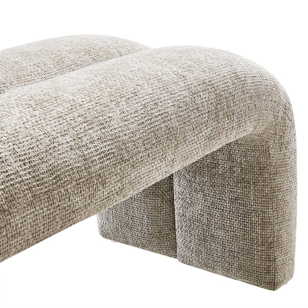 Dax 50.5" Chenille Upholstered Accent Bench. Picture 7