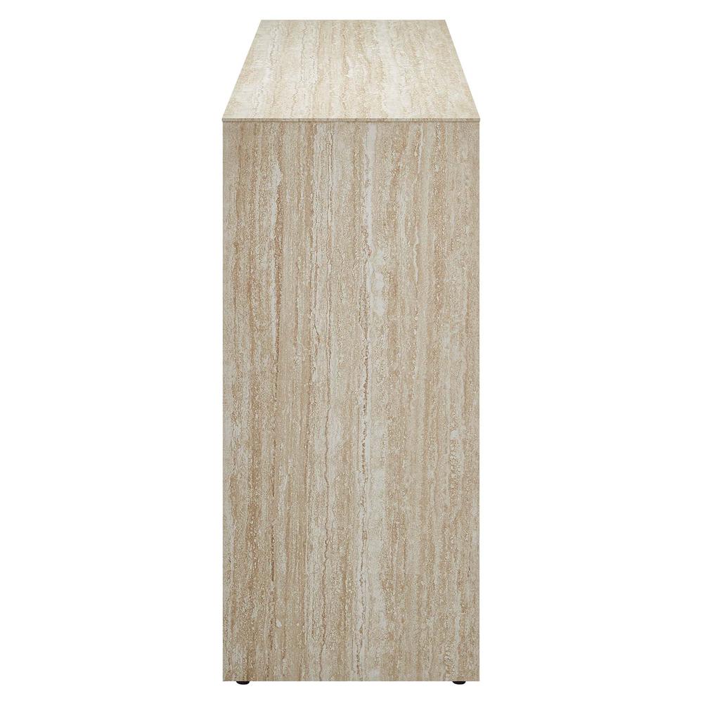 Mirella Faux Travertine Console Table. Picture 2