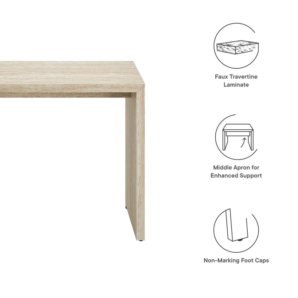 Mirella Faux Travertine Console Table. Picture 5
