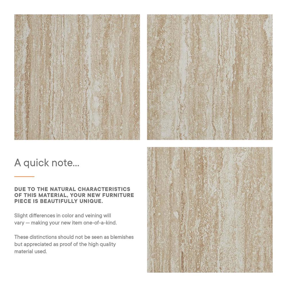Mirella Faux Travertine Console Table. Picture 7