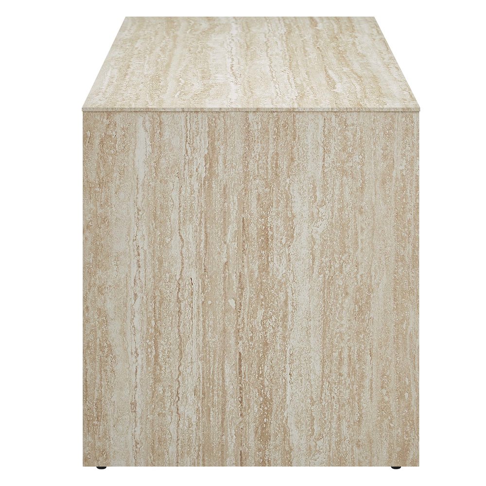Mirella 53.5” Faux Travertine Bench. Picture 5