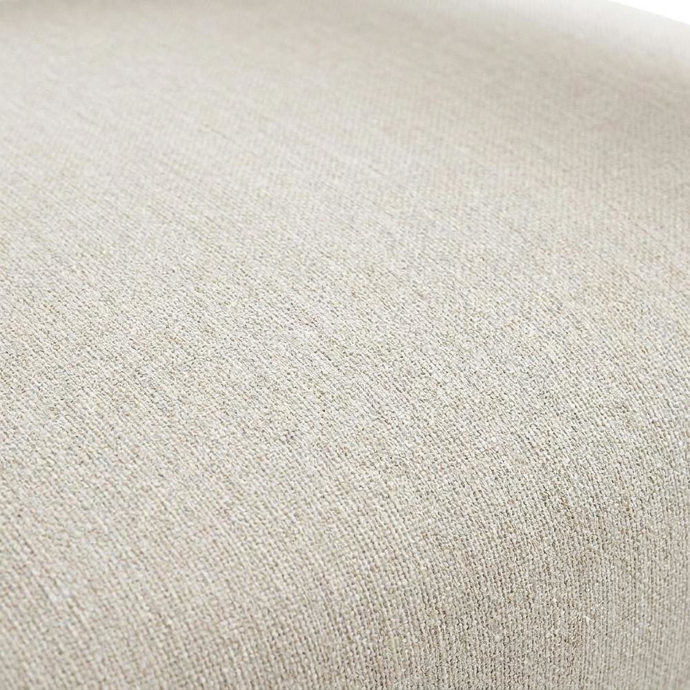 Fabric Upholstered Barrel Dining Chairs, Heathered Weave Ivory Black, Set of 2. Picture 6