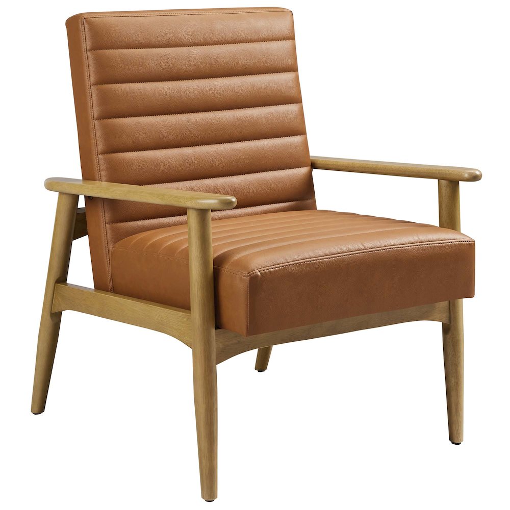 Jensen Vegan Leather Accent Chair. Picture 1