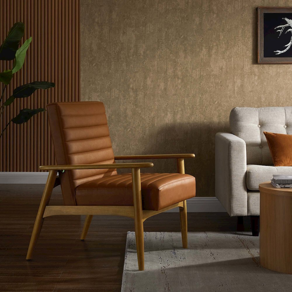 Jensen Vegan Leather Accent Chair. Picture 9