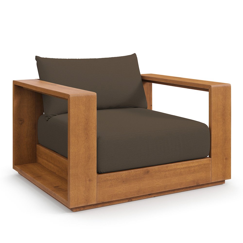 Tahoe Outdoor Patio Acacia Wood Chair. Picture 1
