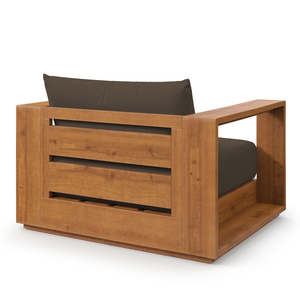 Tahoe Outdoor Patio Acacia Wood Chair. Picture 6
