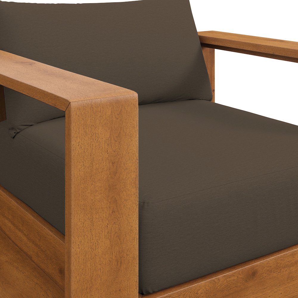 Tahoe Outdoor Patio Acacia Wood Chair. Picture 8
