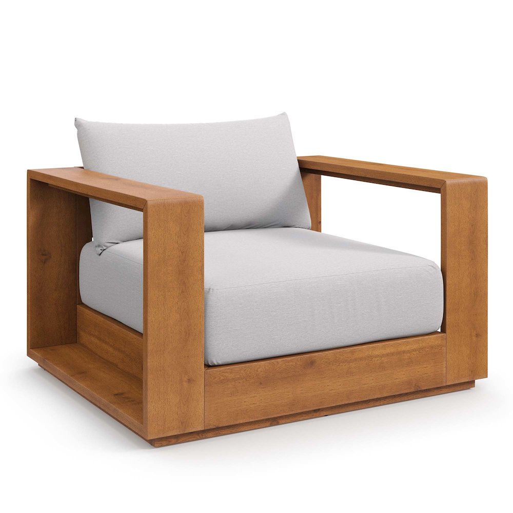 Tahoe Outdoor Patio Acacia Wood Chair. Picture 1