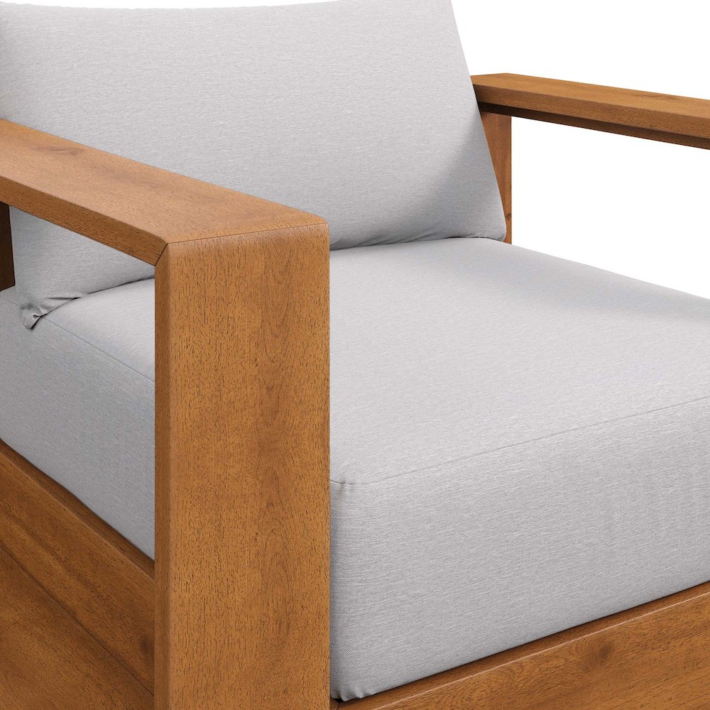 Tahoe Outdoor Patio Acacia Wood Chair. Picture 8