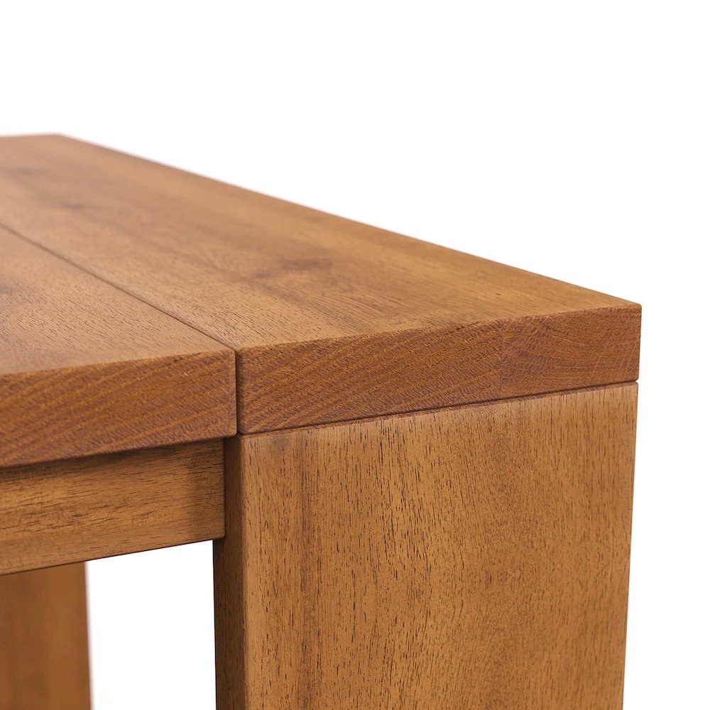 Tahoe Outdoor Patio Acacia Wood Side Table. Picture 7