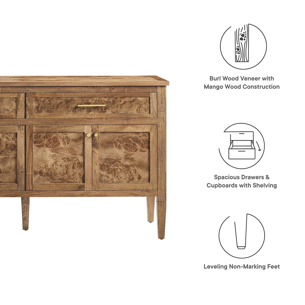 Elysian 62" Wood Sideboard. Picture 2