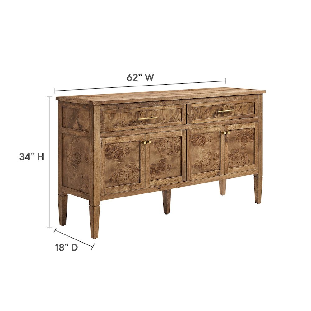 Elysian 62" Wood Sideboard. Picture 4