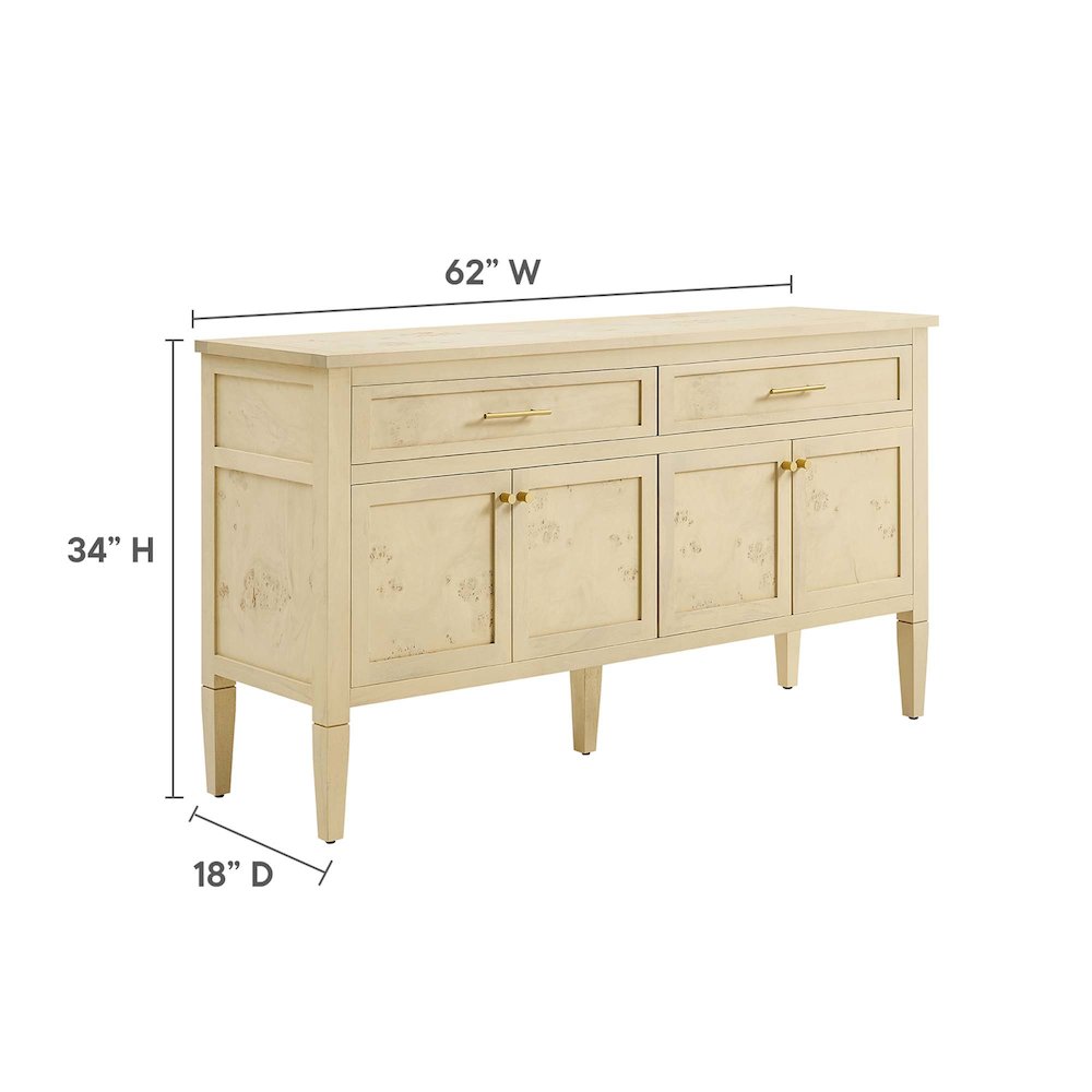 Elysian 62" Wood Sideboard. Picture 4
