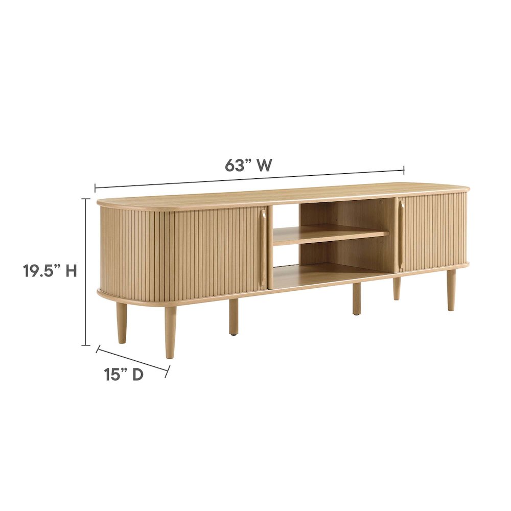 Contour 63" Wood TV Stand. Picture 3
