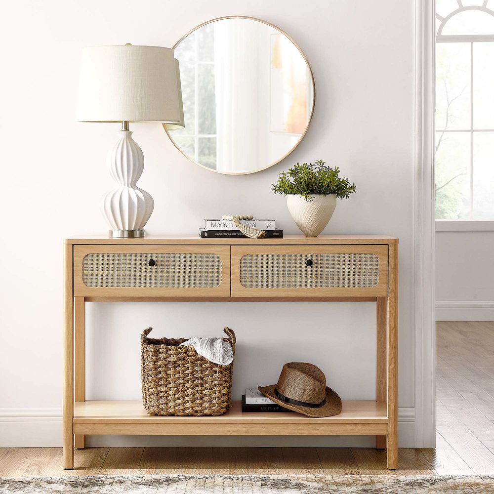 Chaucer Wood Entryway Console Table. Picture 9