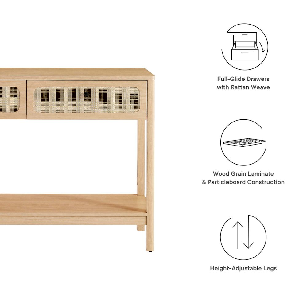 Chaucer Wood Entryway Console Table. Picture 2