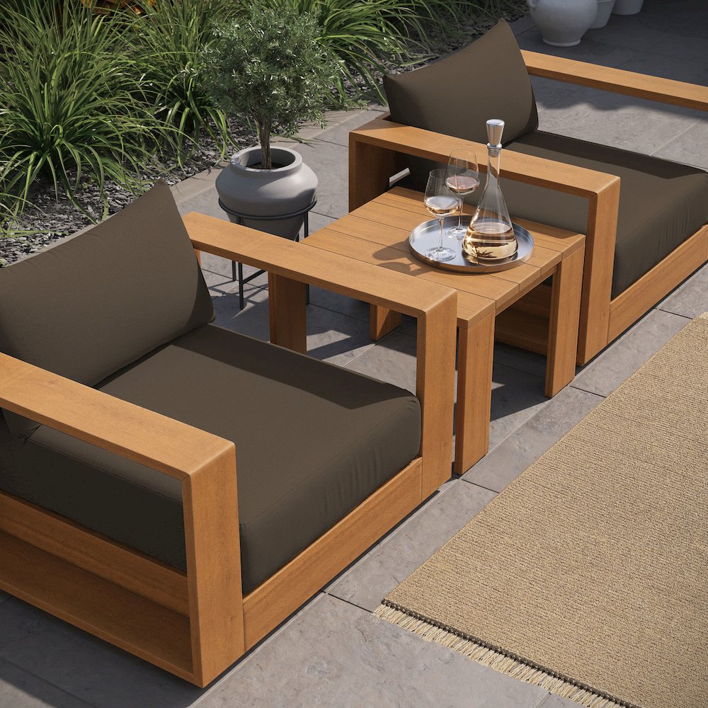 Tahoe 3-Piece Outdoor Patio Acacia Wood Furniture Set. Picture 11