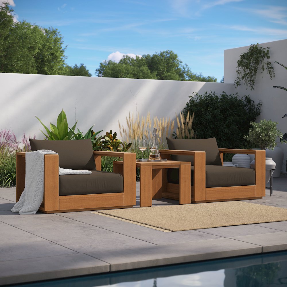 Tahoe 3-Piece Outdoor Patio Acacia Wood Furniture Set. Picture 10