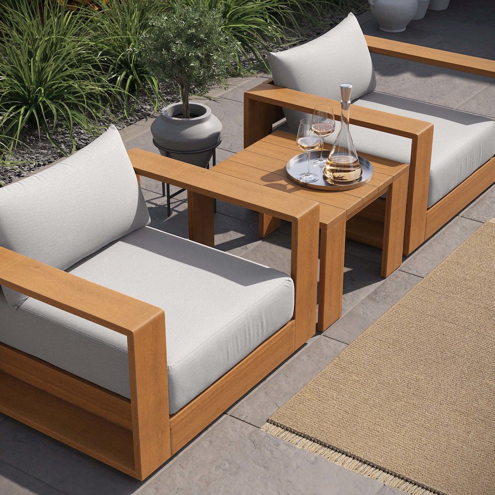 Tahoe 3-Piece Outdoor Patio Acacia Wood Furniture Set. Picture 13