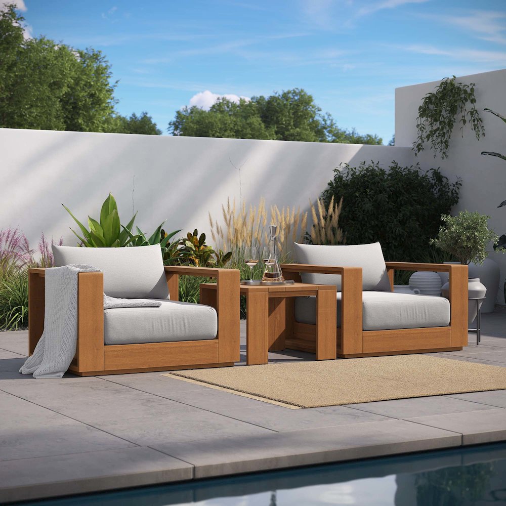Tahoe 3-Piece Outdoor Patio Acacia Wood Furniture Set. Picture 12