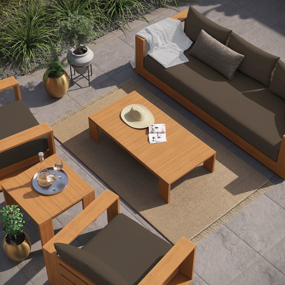 Tahoe 5-Piece Outdoor Patio Acacia Wood Furniture Set. Picture 18