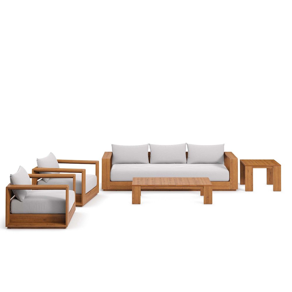 Tahoe 5-Piece Outdoor Patio Acacia Wood Furniture Set. Picture 1