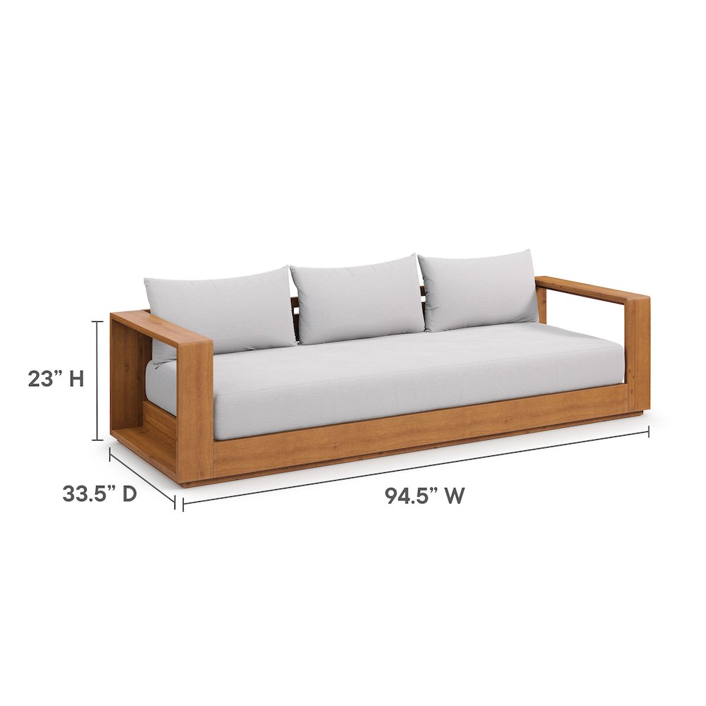 Tahoe 5-Piece Outdoor Patio Acacia Wood Furniture Set. Picture 4