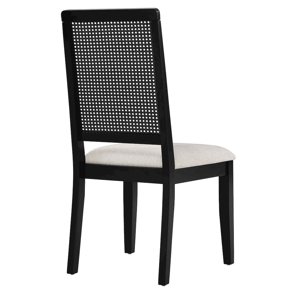 Arlo Faux Rattan and Wood Dining Side Chairs Set of 2. Picture 6